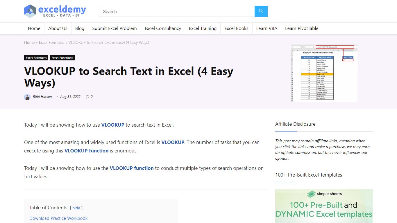 VLOOKUP to Search Text in Excel (4 Easy Ways) - ExcelDemy